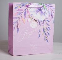 Пакет крафтовый "Поздравляю" 26*30*9см