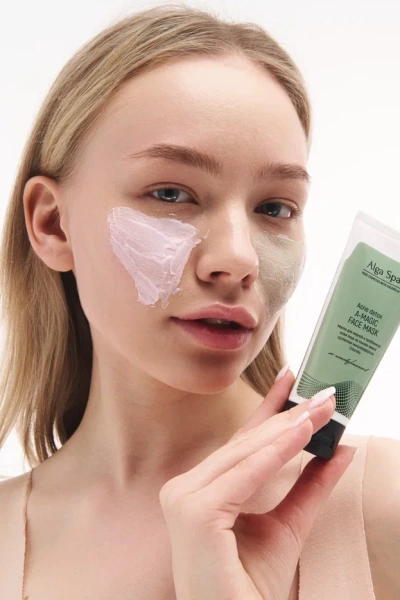 Acne detox A-MAGIC FACE MASK Маска для лица для жирной и проблемной кожи на основе живой суспензии микроводоросли Chlorella. Alga Spa