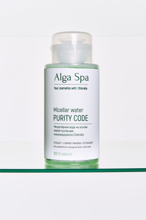 Мицеллярная вода на основе живой суспензии микроводоросли Chlorella Micellar water PURITY CODE, 300 ml e Alga Spa