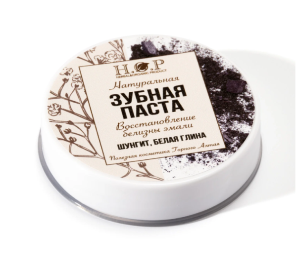ЗУБНАЯ ПАСТА "ВОССТАНОВЛЕНИЕ БЕЛИЗНЫ ЭМАЛИ" натуральная 25 гр H.O.P.
