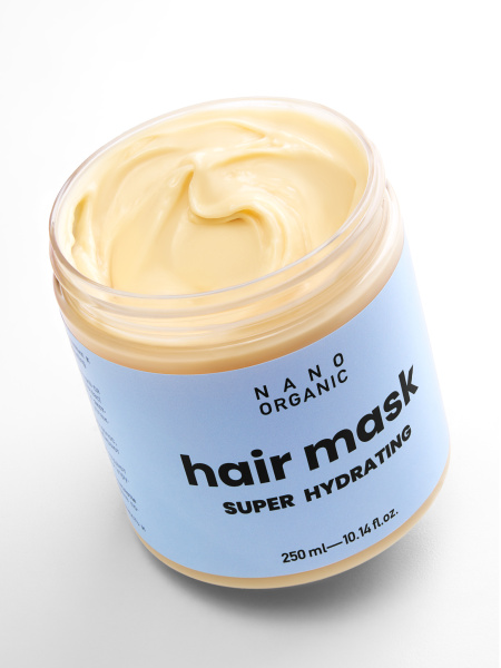 Увлажняющая маска для нормальных, склонных к сухости, тусклых и ослабленных волос "Super Hydrating", 250 мл Nano Organic