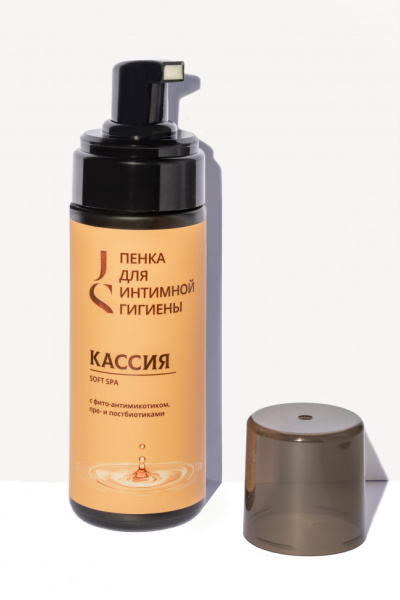 Пенка для интимной гигиены с фито-антимикотиком, пре- и постбиотиками КАССИЯ Soft Spa, 160 млJurassic Spa