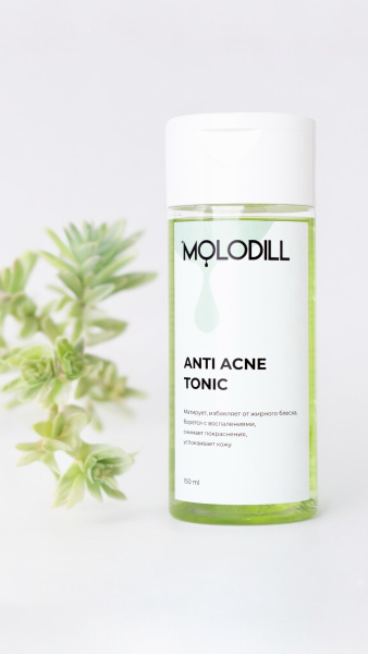 ANTI ACNE TONIC Тоник  для проблемной, жирной кожи 150 мл, MOLODILL