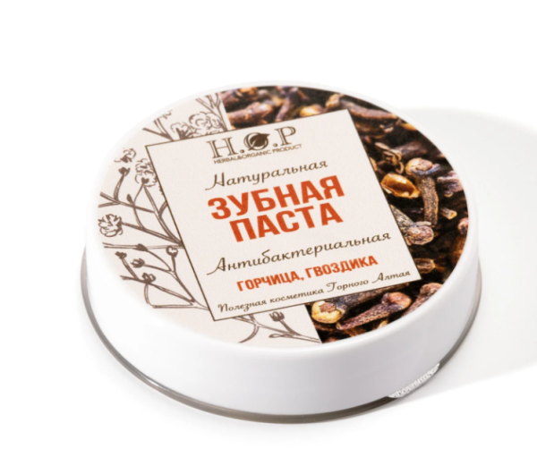 ЗУБНАЯ ПАСТА "АНТИБАКТЕРИАЛЬНАЯ", натуральная 25 гр H.O.P.