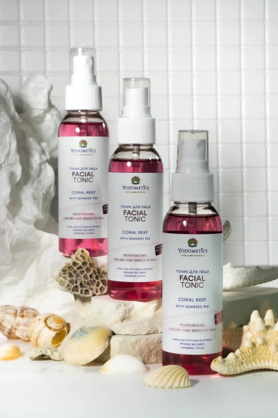 Тоник для лица Коралловый риф увлажняющий для сухой и чувствительной кожи.100 мл. Yodometics